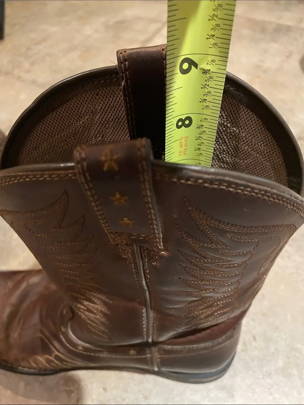 Ariat 10017313 Honor Youth Boys Cowboy Boots Brown Leather Size 5 M Mid Calf
